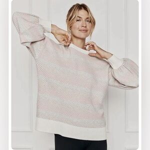 Summersalt The Coziest Cashmere Blend Soft Stripe Sweater Size Medium